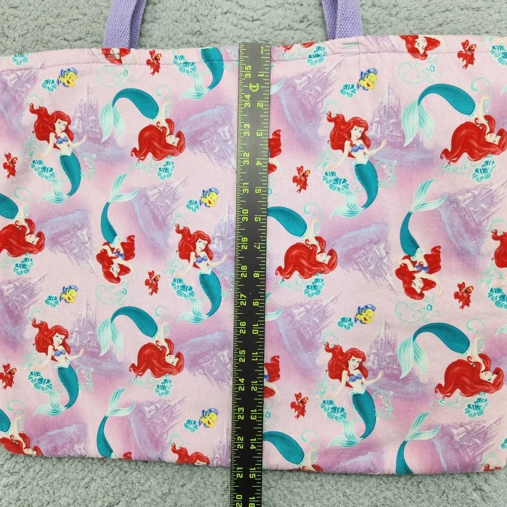 Little Mermaid Ariel Themed Tote Bag Shoulder Bag Custom Handmade